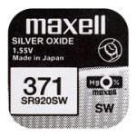 Батарейка Maxell Silver Oxide 371 SR920SW 1.55V